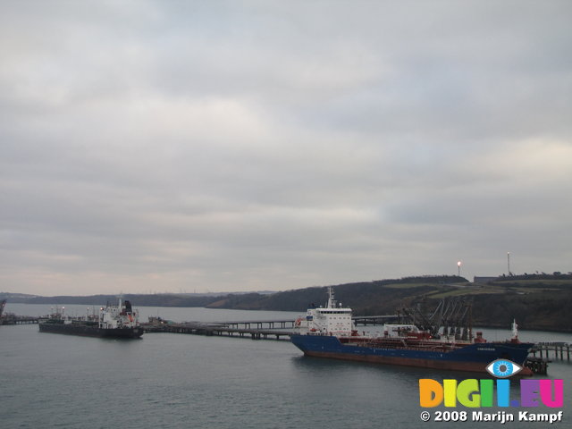 SX01174 Oil tankers mored in Milford Haven